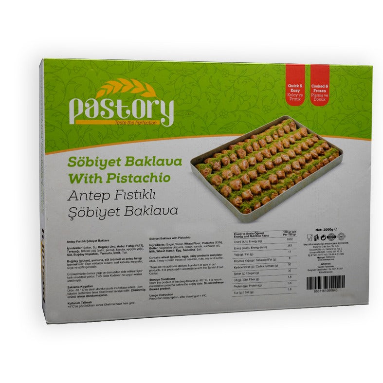 Baklava Söbiyet mit Pistazien 2000 gr. (TK)