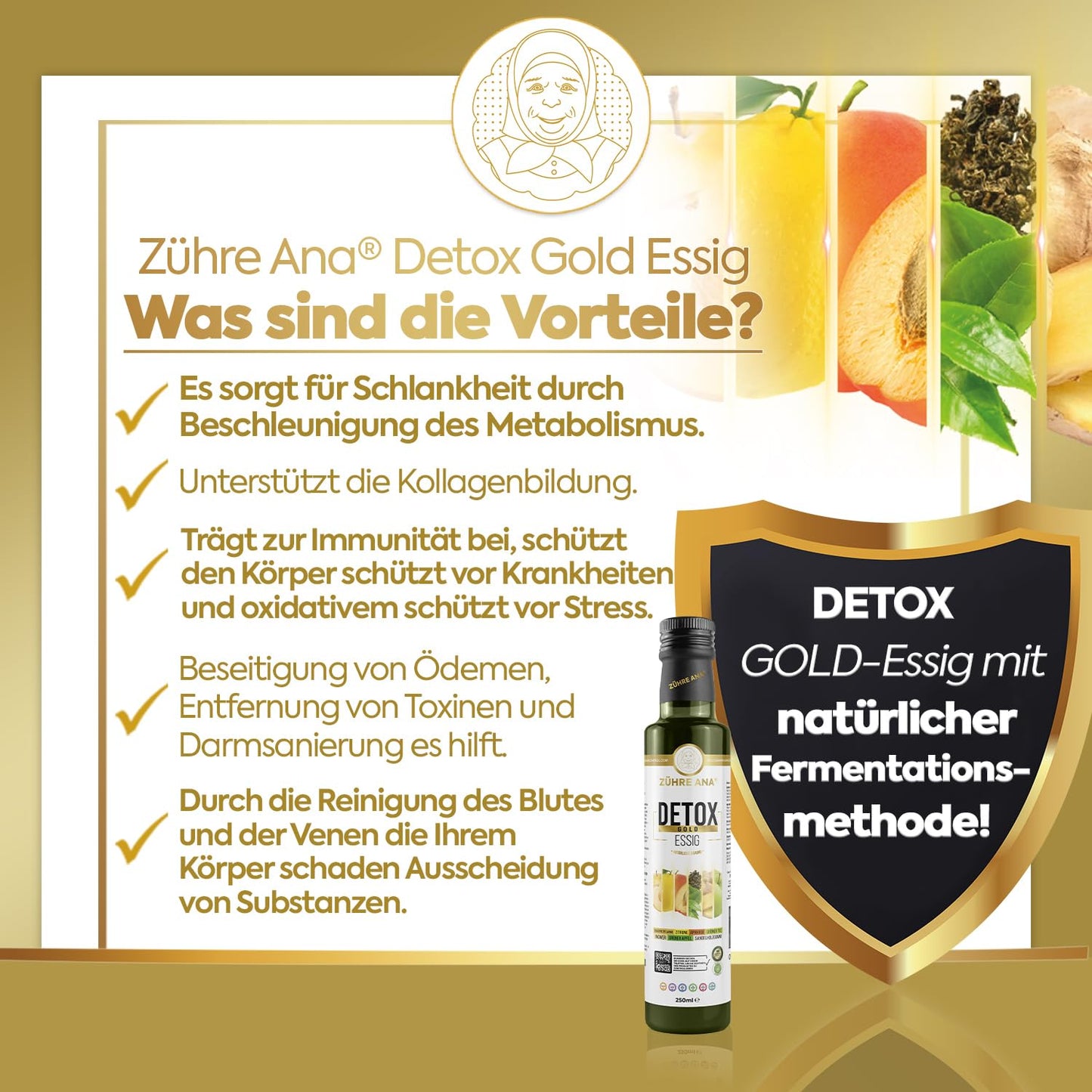 Detox Gold Essig Zühre Ana
