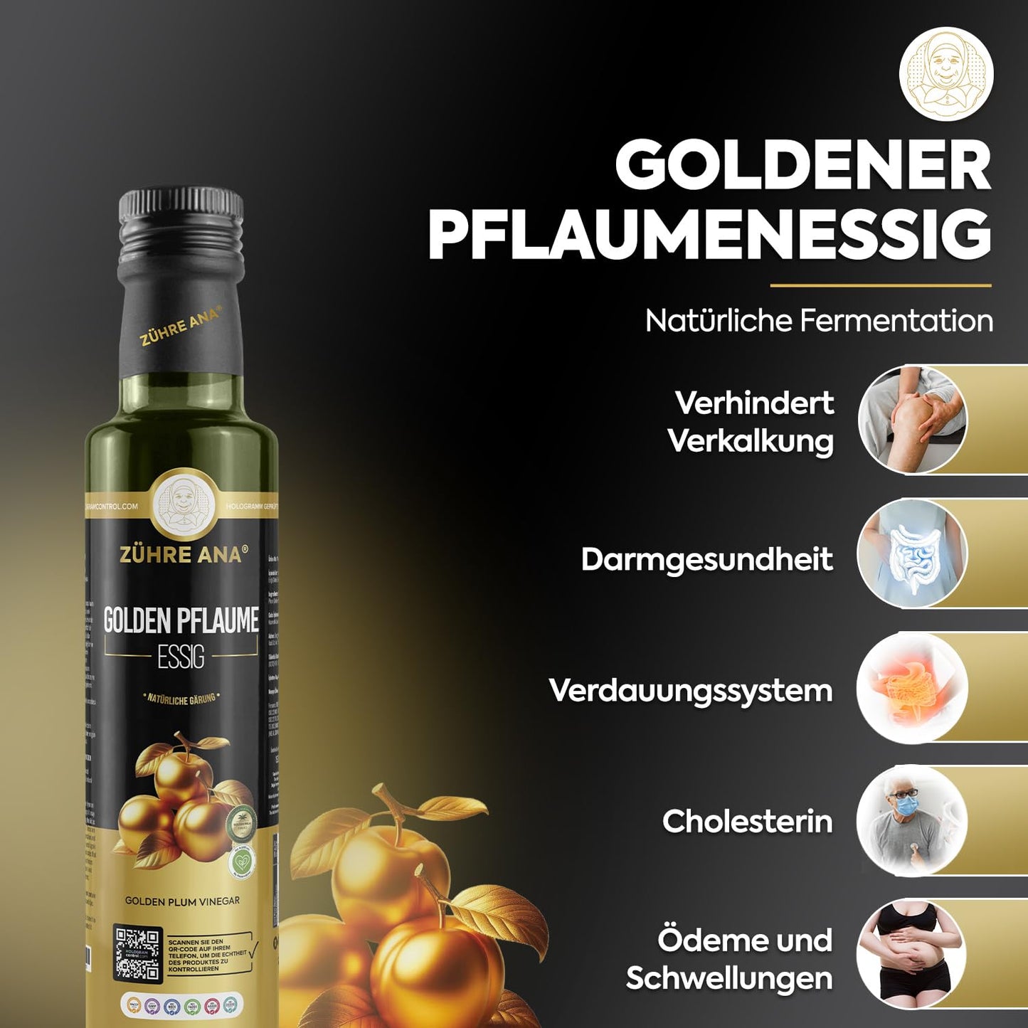 Zühre Ana Goldener Pflaumenessig